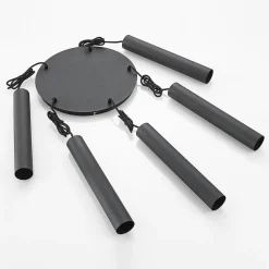Lindby hengelampe Sanad, Ø 40 cm, 5 lyskilder, svart, GU10