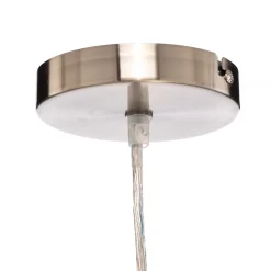 Lindby hengelampe Sebatin, Ø 50 cm, beige, stoff, E27