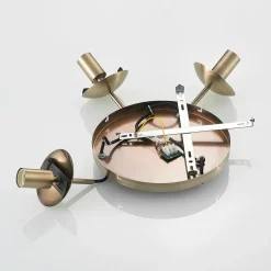 Lindby hengelampe Teeja, amber, 3 lyskilder, Ø52cm, glass, E27