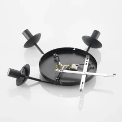 Lindby hengelampe Teeja, smoke, 3 lyskilder, Ø52cm, glass, E27