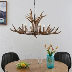 Lindby hengelampe Tejask, Ø 102 cm, 6 lyskilder, gevir, E14