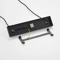 Lindby hengelampe Tirzana, 3 lyskilder, svart, metall, tre