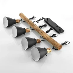 Lindby hengelampe Trebale, E14, Ø 15 cm, 4 lyskilder, tre