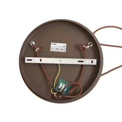 Lindby hengelampe Valentina, E27, Ø 49 cm, røykgrå, glass