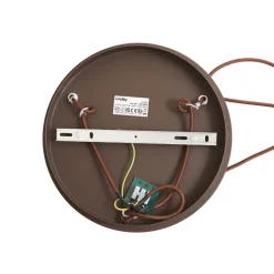 Lindby hengelampe Valentina, E27, Ø 49 cm, røykgrå, glass