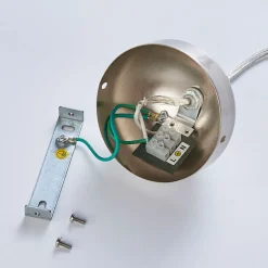 Lindby hengelampe Valeria, hvit, glass, Ø 40 cm, E27