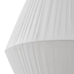 Lindby hengelampe Vitore, Ø 40 cm, tekstil, hvit