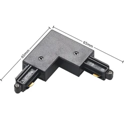 Lindby hjørnekontakt Linaro, svart, 1-fase system