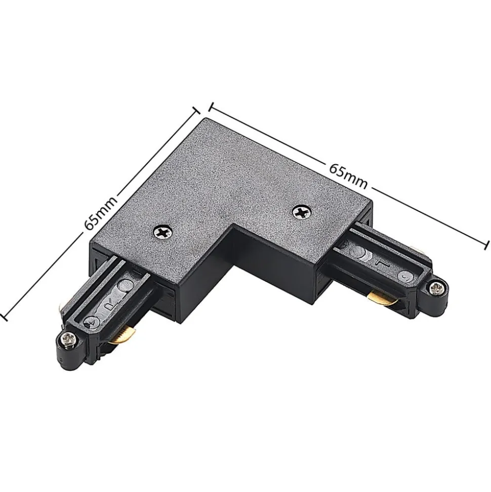 Lindby hjørnekontakt Linaro, svart, 1-fase system