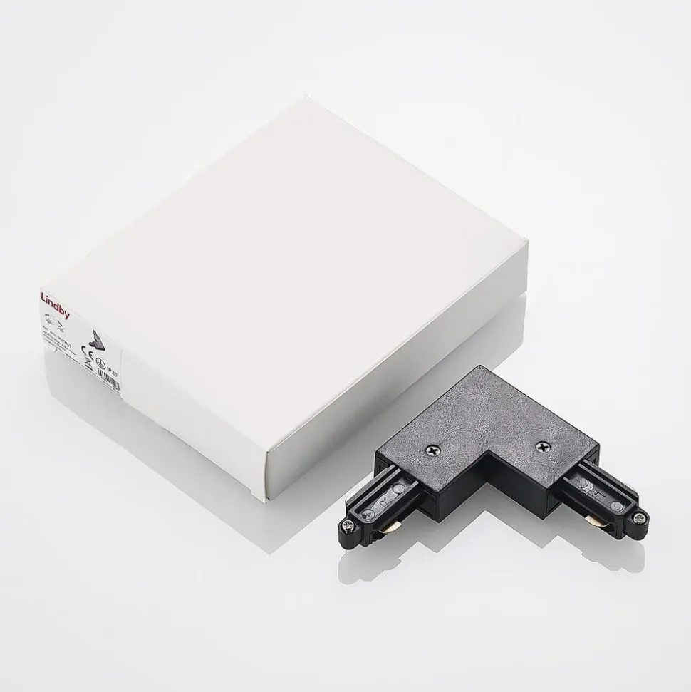 Lindby hjørnekontakt Linaro, svart, 1-fase system