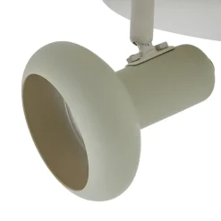 Lindby Huby downlight, 3 lyskilder, kremfarget/lysegrønn, jern