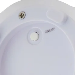 Lindby LED oppladbar blomstervase Florista, RGB, IP54, Ø 12cm, hvit