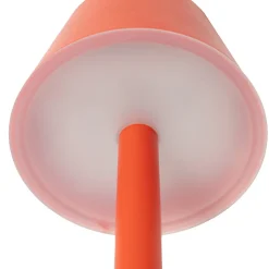 Lindby LED oppladbar lampe Gaja, rød, USB, IP44, RGBW, dimbar