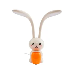 Lindby LED-bordlampe Haas, beige, plast,CCT,høyde39cm