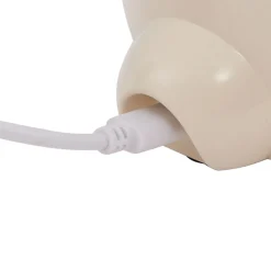 Lindby LED-bordlampe Haas, beige, plast,CCT,høyde39cm