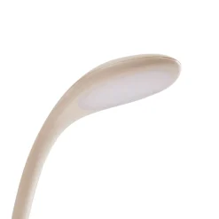 Lindby LED-bordlampe Haas, beige, plast,CCT,høyde39cm