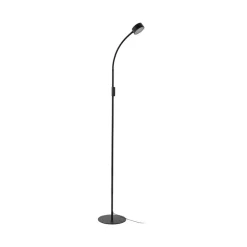Lindby LED-gulvlampe Maori, 140 cm, svart, CCT, dimbar