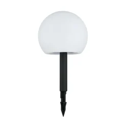 Lindby LED-solcellelamper Lago, RGBW, sett med 3 stk. kuler, jordspyd