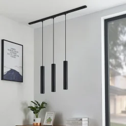 Lindby skinnesystem Linaro, GU10, pendel, 3 lyskilder, svart