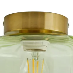 Lindby taklampe Hildur, grønn, glass, Ø 22 cm