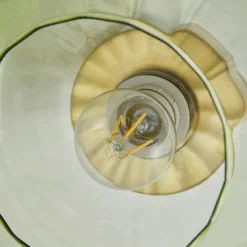 Lindby taklampe Hildur, grønn, glass, Ø 22 cm