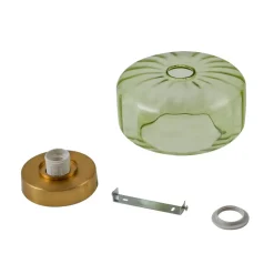 Lindby taklampe Hildur, grønn, glass, Ø 22 cm