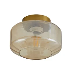 Lindby taklampe Hildur, ravfarget, glass, Ø 22 cm