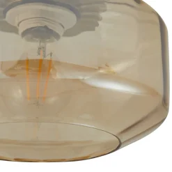 Lindby taklampe Hildur, ravfarget, glass, Ø 22 cm