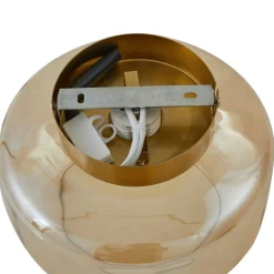 Lindby taklampe Hildur, ravfarget, glass, Ø 22 cm