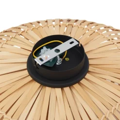 Lindby taklampe Ilajus, Ø 62 cm, naturlig bambus