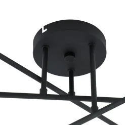 Lindby taklampe Isamer, røykgrå, Ø 80 cm, kuppel