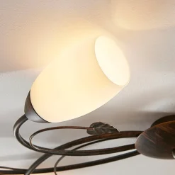 Lindby taklampe Stefania, 6 lyskilder, svart/gull, 68 cm