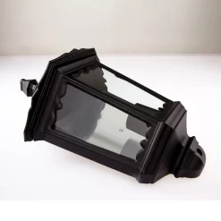 Lindby utendørs vegglampe Lieva, høyde 44 cm, svart, glass