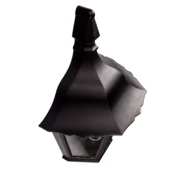 Lindby utendørs vegglampe Lieva, høyde 44 cm, svart, glass