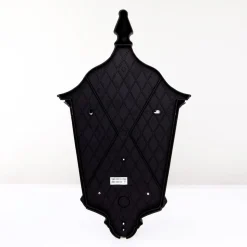 Lindby utendørs vegglampe Lieva, høyde 44 cm, svart, glass