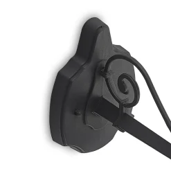 Lindby utendørs vegglampe Elinda, høyde 29 cm, antrasitt, glass