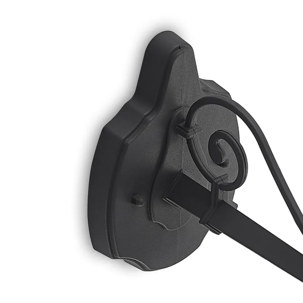 Lindby utendørs vegglampe Elinda, høyde 29 cm, antrasitt, glass