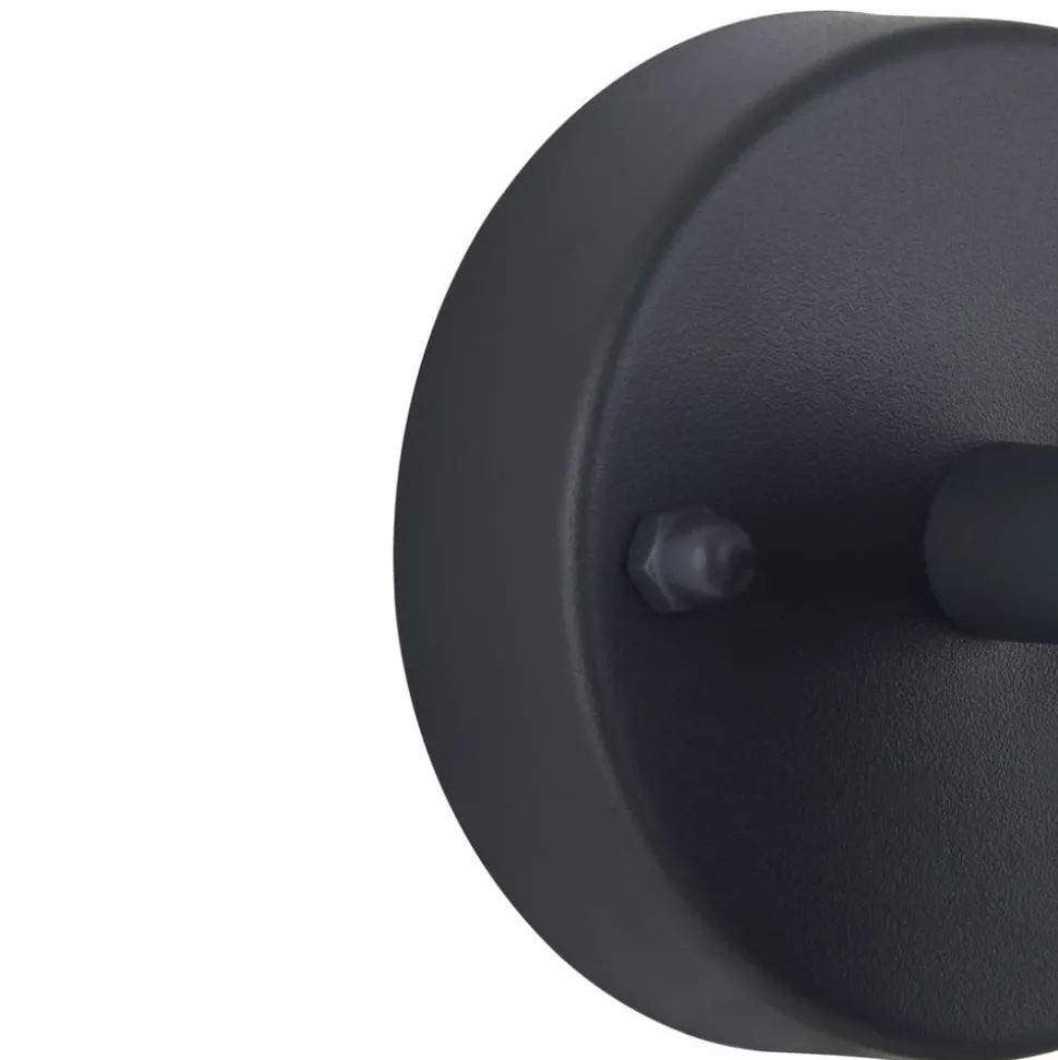 Lindby utendørs vegglampe Inaye, GU10, 12 cm, svart, aluminium