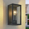 Lindby utendørs vegglampe Peldar, klar, 1 lyskilde, 26 cm, metall