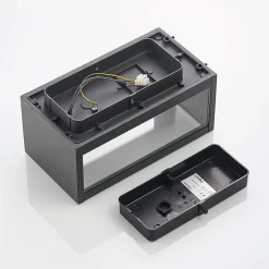 Lindby utendørs vegglampe Peldar, klar, 1 lyskilde, 26 cm, metall