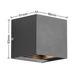 Lindby Zavier LED utendørs vegglampe