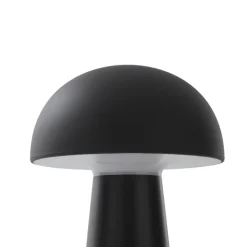 Lindby Zyre LED oppladbar bordlampe, svart, IP44, berøringsdimmer