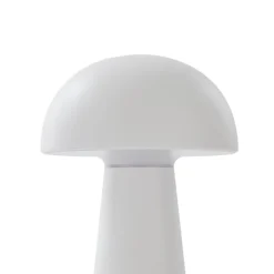 Lindby Zyre LED oppladbar bordlampe, hvit, IP44, berøringsdimmer