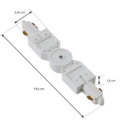 Lindby-kontakt Linaro, hvit, justerbar, 1-fase