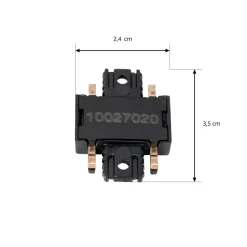Lindby-kontakt Lumaro, 180°, svart, plast, sett med 2 stk