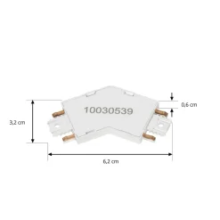 Lindby-kontakt Lumaro, hvit, 135°, plast