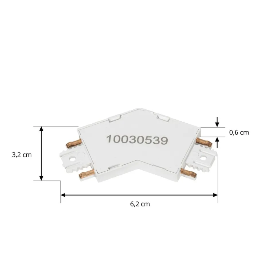 Lindby-kontakt Lumaro, hvit, 135°, plast