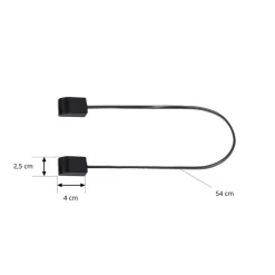 Lindby-kontakt Lumaro, kabellengde 54 cm, svart, PVC