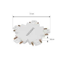 Lindby-kontakt Lumaro, 5-veis, hvit, plast