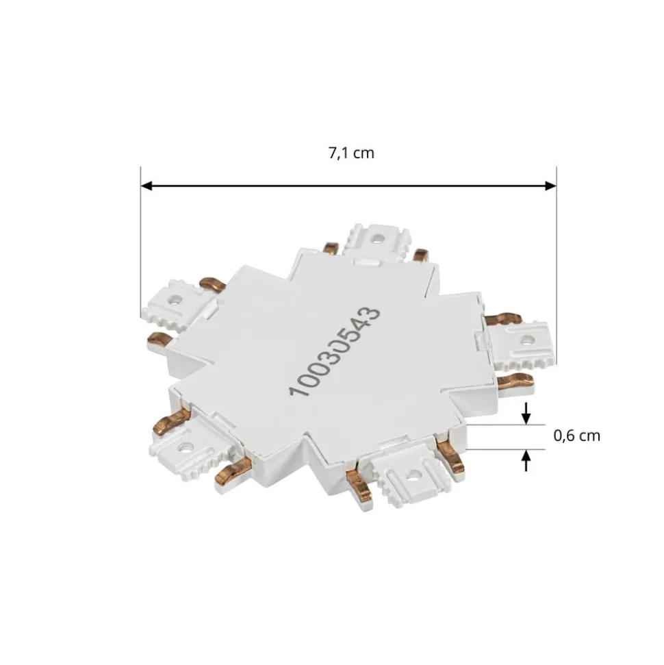 Lindby-kontakt Lumaro, 5-veis, hvit, plast